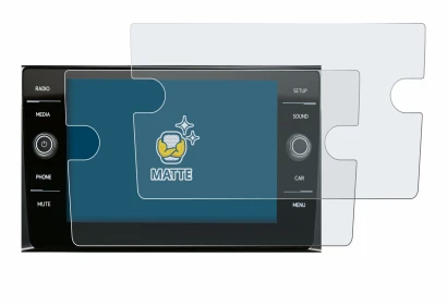 Abbildung des Geräts Volkswagen Composition Media 2017 mit einer Vielzahl des Displayschutzes.