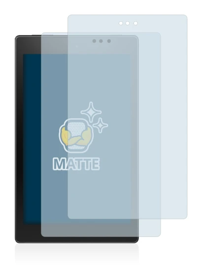 Abbildung des Geräts Amazon Fire HD 8 2018 (8. Gen.) mit einer Vielzahl des Displayschutzes.