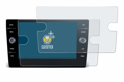 Abbildung des Geräts Volkswagen T-Roc 2017-2019 Discover Media 8" 2017-2019 mit einer Vielzahl des Displayschutzes.