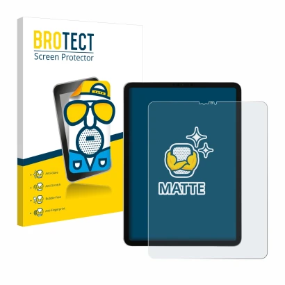 Vorderseite einer Produktverpackung mit dem Markenlogo BROTECT. Daneben ist das Gerät Apple iPad Pro 12.9" 2018 (3. Gen.) mit 