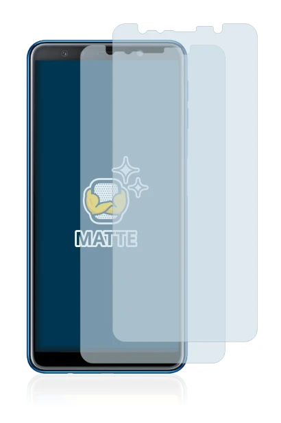 Abbildung des Geräts Samsung Galaxy A7 2018 mit einer Vielzahl des Displayschutzes.