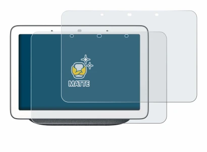 Abbildung des Geräts Google Home Hub mit einer Vielzahl des Displayschutzes.