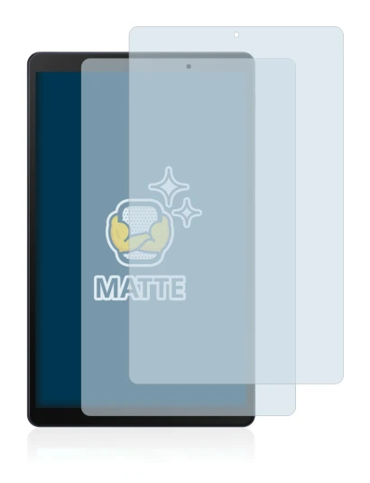 Abbildung des Geräts Samsung Galaxy Tab A 10.1 2019 mit einer Vielzahl des Displayschutzes.