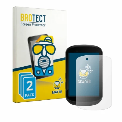 Vorderseite einer Produktverpackung mit dem Markenlogo BROTECT. Daneben ist das Gerät Garmin Edge 830 mit dem zugehörigen Disp