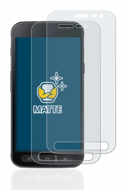 Abbildung des Geräts Samsung Galaxy XCover 4s mit einer Vielzahl des Displayschutzes.