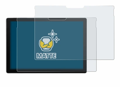 Abbildung des Geräts Microsoft Surface Pro 7 mit einer Vielzahl des Displayschutzes.