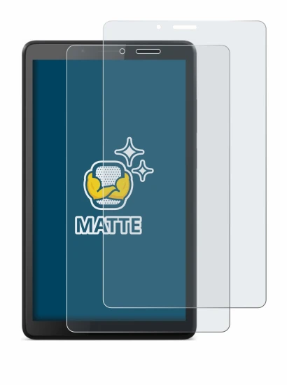 Abbildung des Geräts Lenovo Tab M7 mit einer Vielzahl des Displayschutzes.