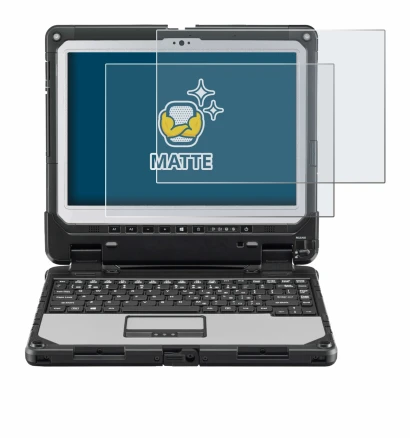 Abbildung des Geräts Panasonic Toughbook CF-33 mit einer Vielzahl des Displayschutzes.