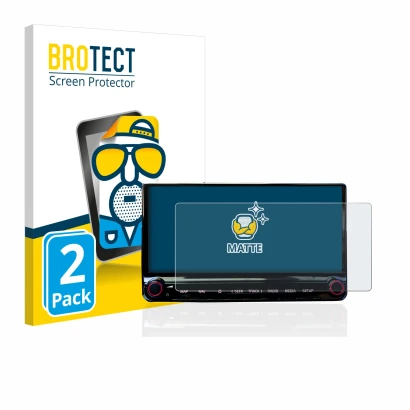 Vorderseite einer Produktverpackung mit dem Markenlogo BROTECT. Daneben ist das Gerät Kia XCeed 2019 Infotainment System 10.25