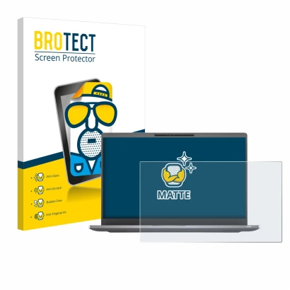 Vorderseite einer Produktverpackung mit dem Markenlogo BROTECT. Daneben ist das Gerät Dell Latitude 7400 Non-Touch mit dem zug