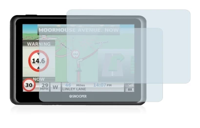 Abbildung des Geräts Snooper Truckmate S6900 mit einer Vielzahl des Displayschutzes.