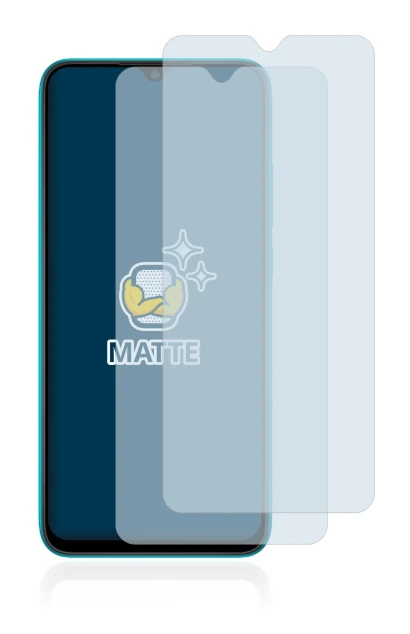 Abbildung des Geräts Xiaomi Redmi 9A mit einer Vielzahl des Displayschutzes.