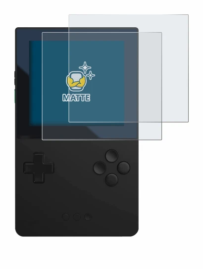 Abbildung des Geräts Analogue Pocket mit einer Vielzahl des Displayschutzes.