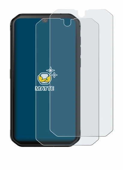 Abbildung des Geräts Blackview BV9900E mit einer Vielzahl des Displayschutzes.