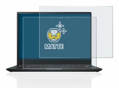 Abbildung des Geräts ASUS Rog Flow X13 2022 mit einer Vielzahl des Displayschutzes.