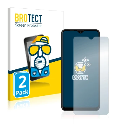 Vorderseite einer Produktverpackung mit dem Markenlogo BROTECT. Daneben ist das Gerät Blackview A80 Plus mit dem zugehörigen D