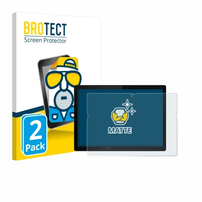 Vorderseite einer Produktverpackung mit dem Markenlogo BROTECT. Daneben ist das Gerät Lenovo ThinkPad X12 Detachable Gen 1 mit