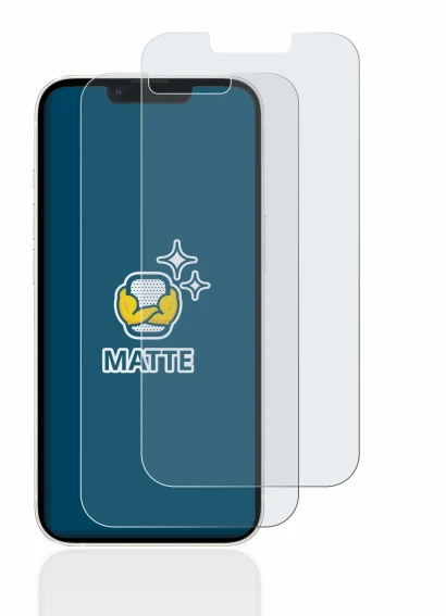 Abbildung des Geräts Apple iPhone 13 mit einer Vielzahl des Displayschutzes.