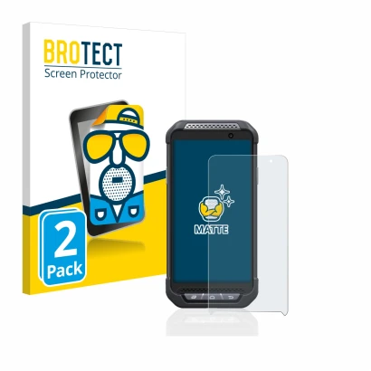 Vorderseite einer Produktverpackung mit dem Markenlogo BROTECT. Daneben ist das Gerät Point Mobile PM85 mit dem zugehörigen Di