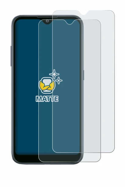 Abbildung des Geräts Samsung Galaxy A02 mit einer Vielzahl des Displayschutzes.