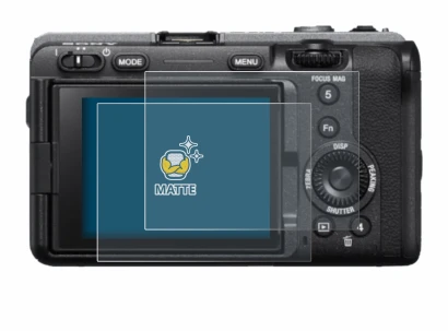 Abbildung des Geräts Sony FX3 mit einer Vielzahl des Displayschutzes.