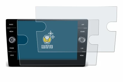 Abbildung des Geräts Volkswagen T6 2021 Discover Media 8" mit einer Vielzahl des Displayschutzes.