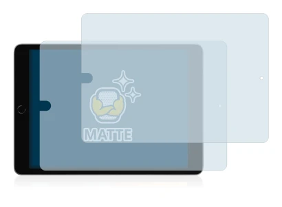 Abbildung des Geräts Apple iPad 10.2" 2021 (im Querformat, 9. Gen.) mit einer Vielzahl des Displayschutzes.