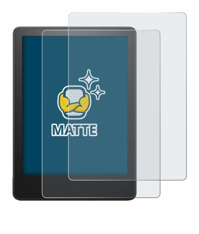 Abbildung des Geräts Amazon Kindle Paperwhite 2021 (11. Gen.) mit einer Vielzahl des Displayschutzes.