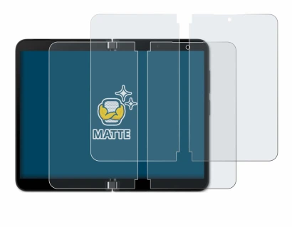 Abbildung des Geräts Microsoft Surface Duo 2 (Inneres Display) mit einer Vielzahl des Displayschutzes.