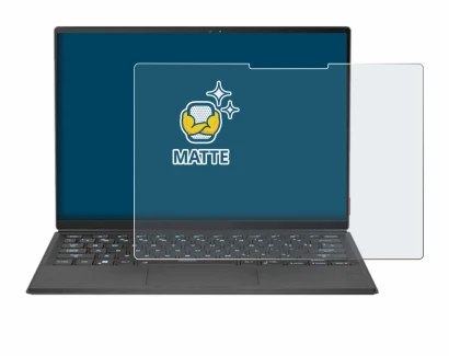 Abbildung des Geräts ASUS Rog Flow Z13 2022 mit einer Vielzahl des Displayschutzes.