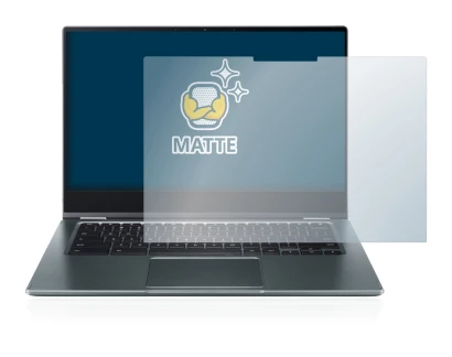 Abbildung des Geräts Acer Chromebook Spin 514 mit einer Vielzahl des Displayschutzes.