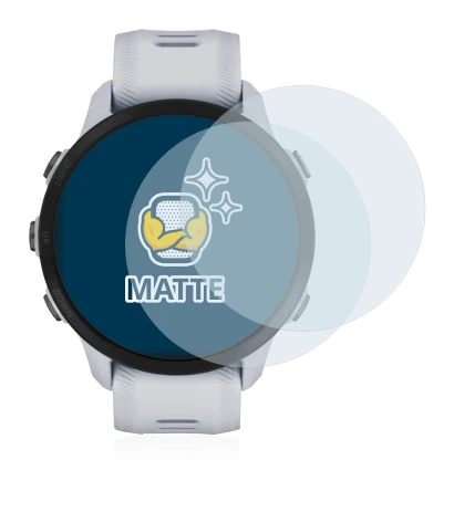 Abbildung des Geräts Garmin Forerunner 955 mit einer Vielzahl des Displayschutzes.