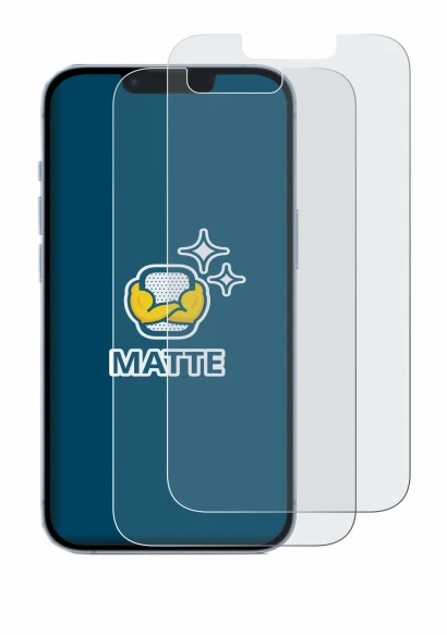 Abbildung des Geräts Apple iPhone 14 mit einer Vielzahl des Displayschutzes.