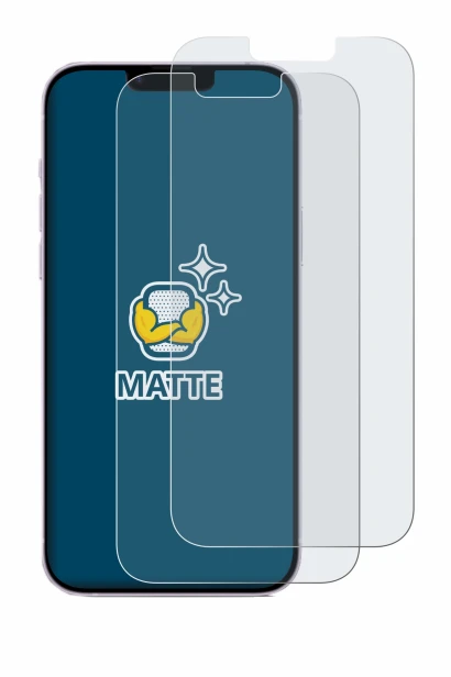 Abbildung des Geräts Apple iPhone 14 Plus mit einer Vielzahl des Displayschutzes.