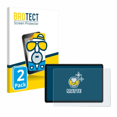 Vorderseite einer Produktverpackung mit dem Markenlogo BROTECT. Daneben ist das Gerät Blackview Oscal Pad 10 mit dem zugehörig