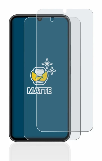 Abbildung des Geräts Samsung Galaxy A34 5G mit einer Vielzahl des Displayschutzes.