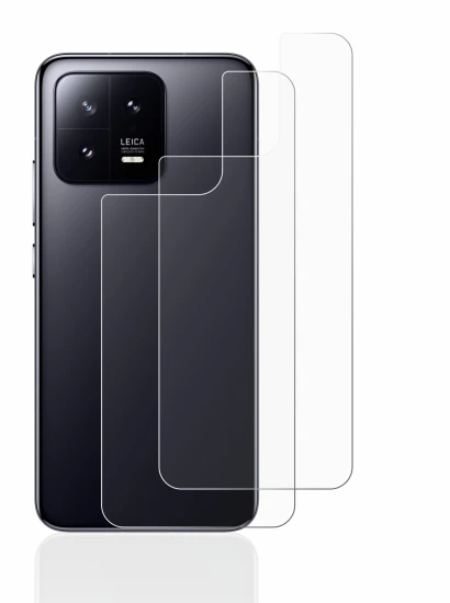 Abbildung des Geräts Xiaomi 13 (Rückseite) mit einer Vielzahl des Displayschutzes.