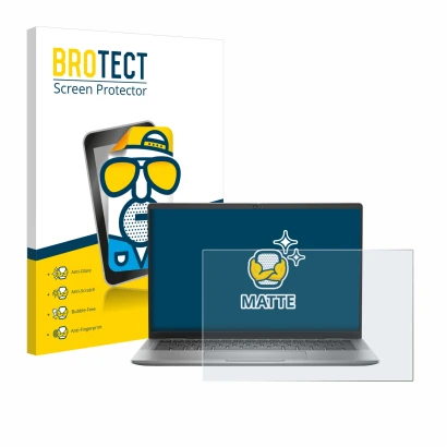 Vorderseite einer Produktverpackung mit dem Markenlogo BROTECT. Daneben ist das Gerät Dell Latitude 7440 Laptop mit dem zugehö