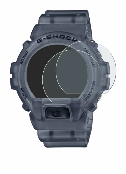 Abbildung des Geräts Casio G-Shock DW-6900 mit einer Vielzahl des Displayschutzes.