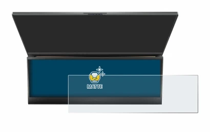 Abbildung des Geräts ASUS ROG Zephyrus Duo 16 2023 (NUR Touch Bar) mit einer Vielzahl des Displayschutzes.