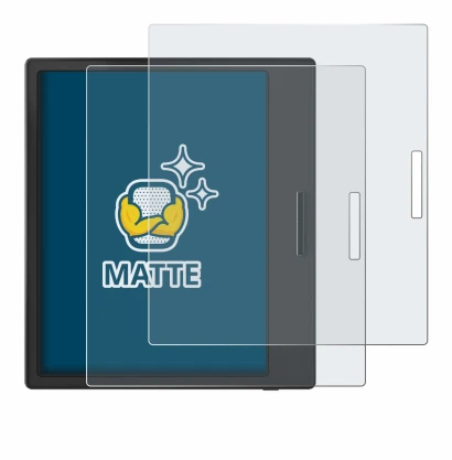 Abbildung des Geräts Boox Page mit einer Vielzahl des Displayschutzes.