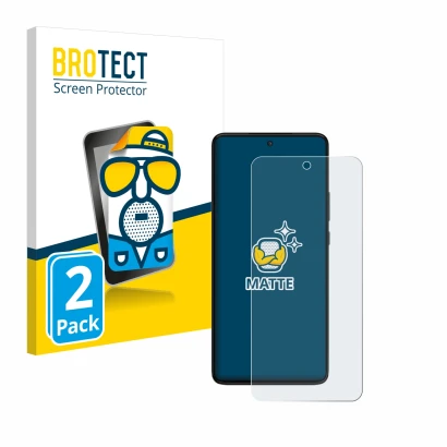 Vorderseite einer Produktverpackung mit dem Markenlogo BROTECT. Daneben ist das Gerät Motorola Moto G84 mit dem zugehörigen Di