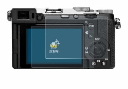 Abbildung des Geräts Sony Alpha 7C II (ILCE-7CM2) mit einer Vielzahl des Displayschutzes.
