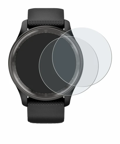 Abbildung des Geräts Garmin Vivomove Trend mit einer Vielzahl des Displayschutzes.