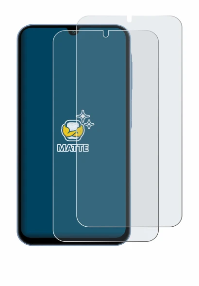 Abbildung des Geräts Samsung Galaxy A15 mit einer Vielzahl des Displayschutzes.