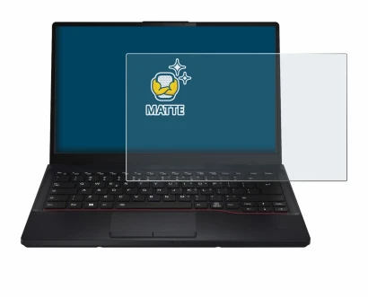 Abbildung des Geräts Fujitsu Lifebook E5412 mit einer Vielzahl des Displayschutzes.