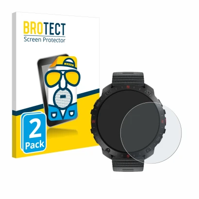 Vorderseite einer Produktverpackung mit dem Markenlogo BROTECT. Daneben ist das Gerät Polar Grit X2 Pro mit dem zugehörigen Di