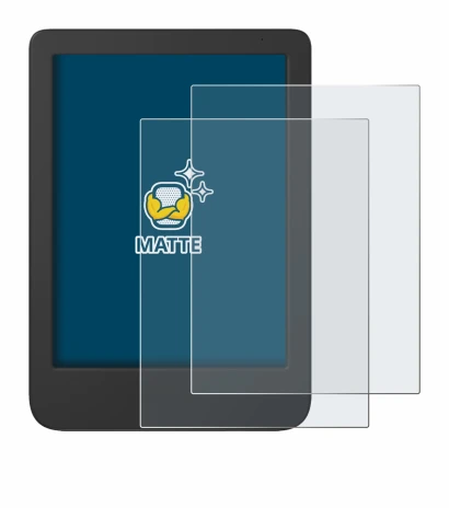 Abbildung des Geräts Tolino Shine 5 2024 mit einer Vielzahl des Displayschutzes.