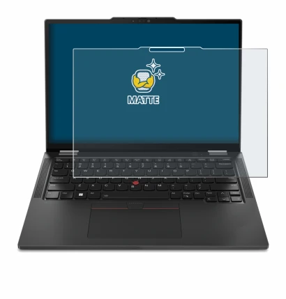 Abbildung des Geräts Lenovo ThinkPad X13 2-in-1 Gen 5 mit einer Vielzahl des Displayschutzes.