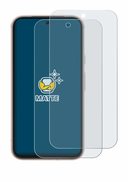 Abbildung des Geräts Google Pixel 8a mit einer Vielzahl des Displayschutzes.